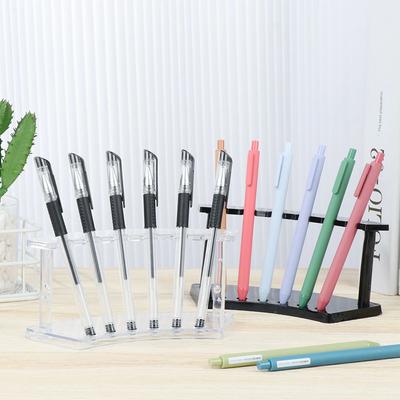 1 Stück 6/12 Fächer Acryl Stifthalter Aufsteller Klar Make-up Pinselständer Organizer Halter Nagelpinsel Augenbrauenstift Ständer Aufsteller