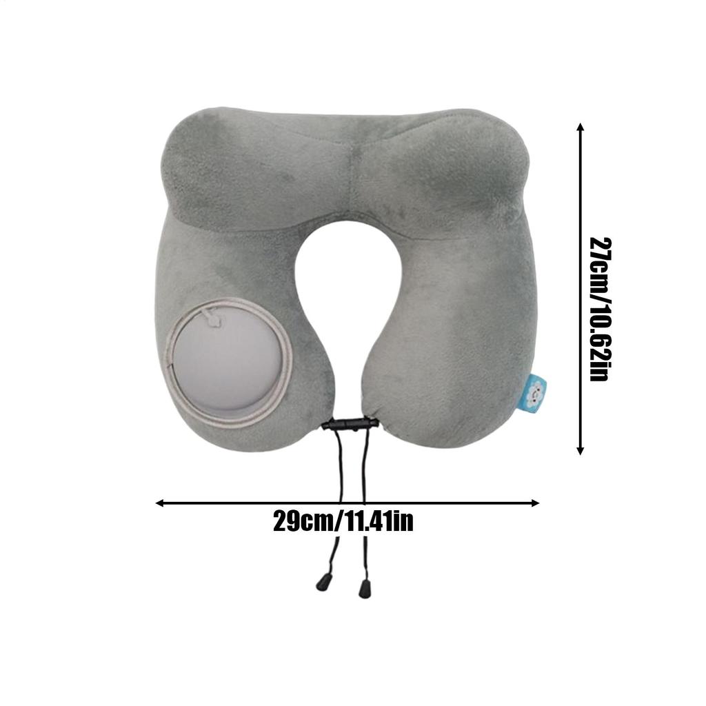 Inflatable Travel Neck Pillow Airplane Travel Blow Up Pillow Ergonomic Head Support Cushion Portable Supplies For Napping Long