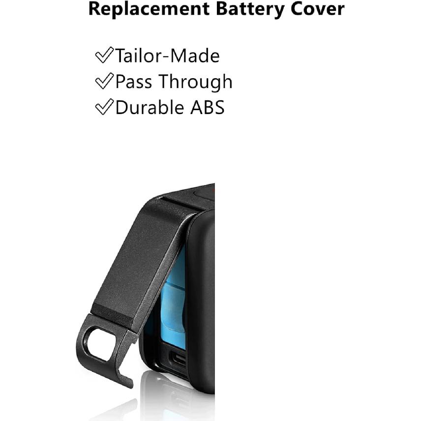 Replacement Side Door Battery Cover for Gopro, Pass Through Battery Door Cover with Type-C Charging Port, Repair Part Camera Accessories for Gopro