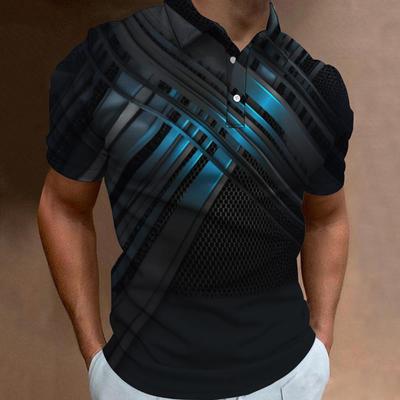 Fashion Men's Polo Shirts For Men 3d Technology Mecha Print Male Clothing Casual Short Sleeved Oversized Shirt Tops Tee