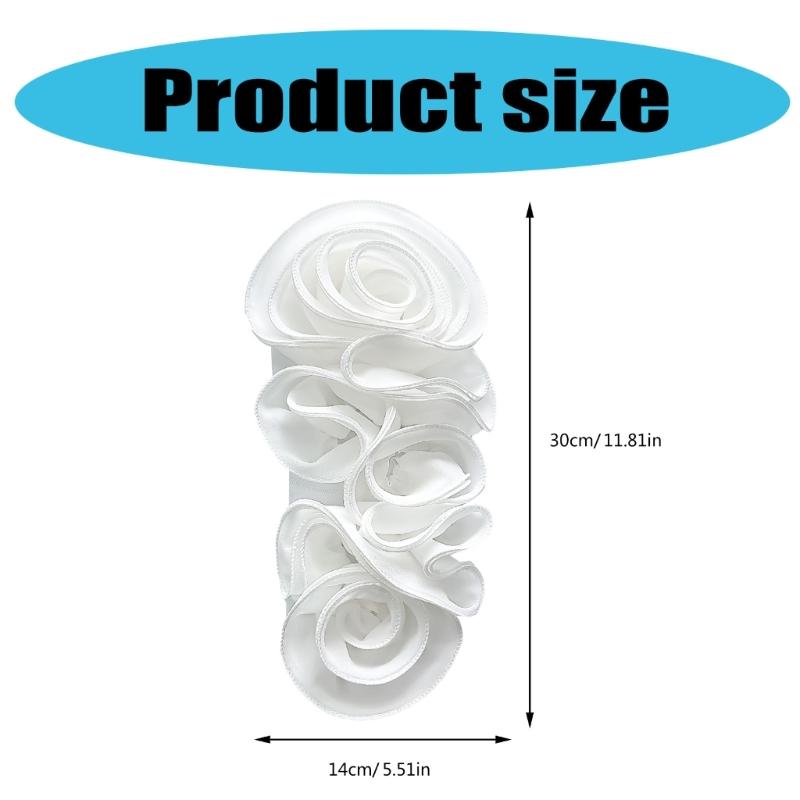 3D Ruffle Flower Appliques Handcraft Materials Kits Crafting Garment Accessories Dance Costume Project Sewing On Patches