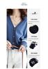 Women's Pure Cashmere Striped V-Neck Cardigan - Loose Fit Slimming Knit Sweater (100% Wool) for Autumn & Winter
