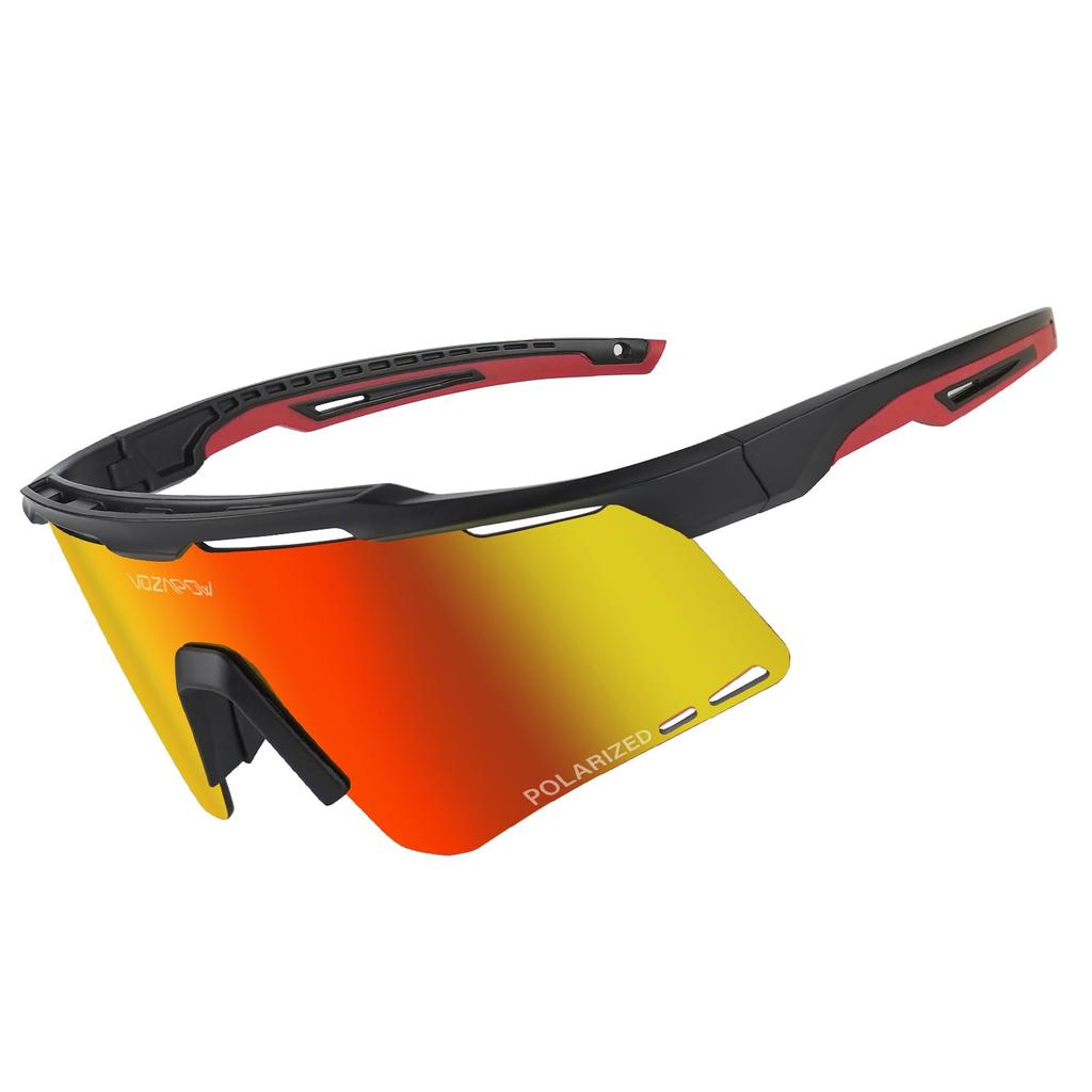 Vozapow Polariserade Cykelglasögon MTB Landsvägscykel Solglasögon HD-lins UV400 Solskydd För Körning Vandring Sportglasögon