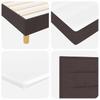 LED Box Spring Bed with Headboard Dark Brown 90 x 200 cm Fabric