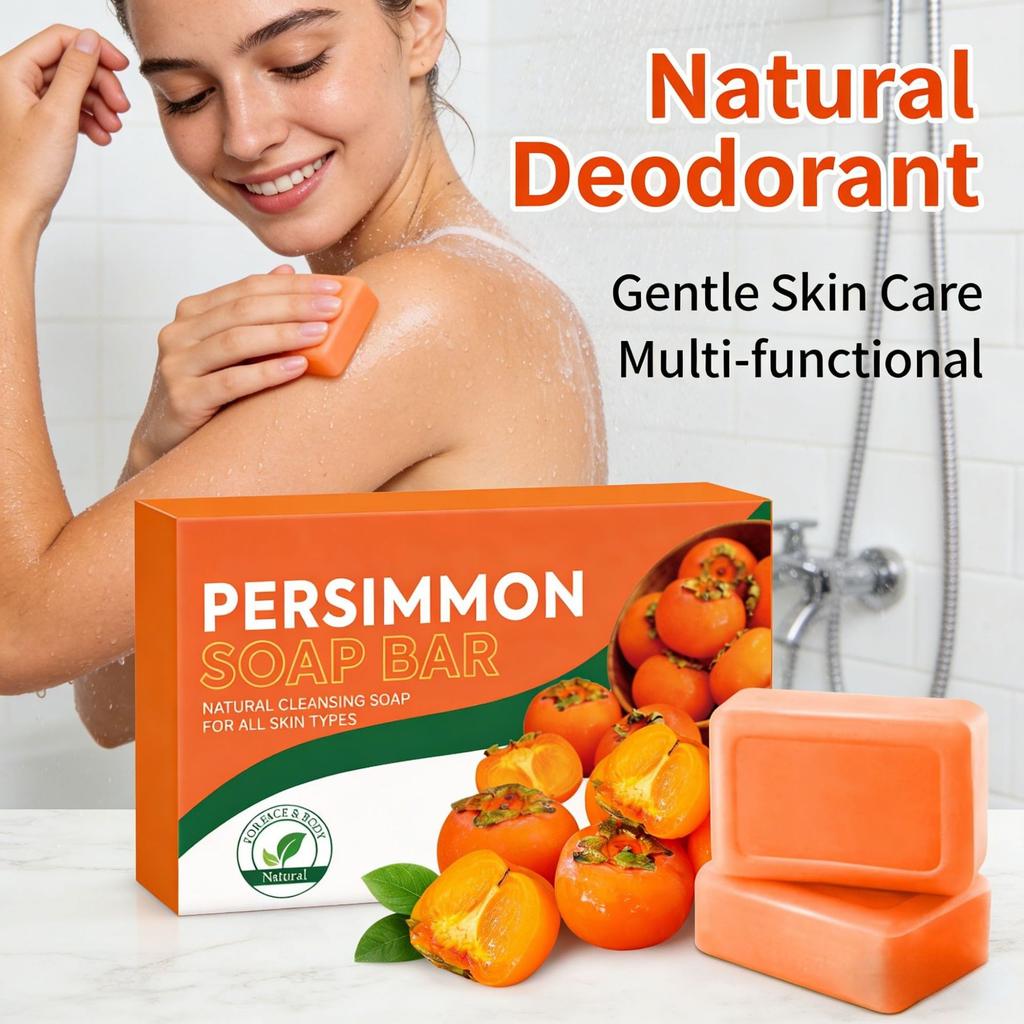 Sapone deodorante al cachi, Sapone viso naturale fatto a mano