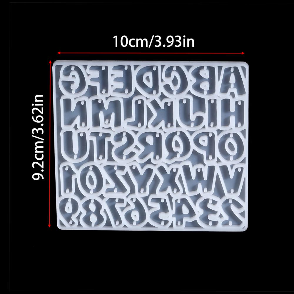 Alphabet Epoxy Resin Mold Letters Number Earrings Pendants Silicone Molds for DIY Epoxy Resin Necklace Bracelet Pendant Crafts