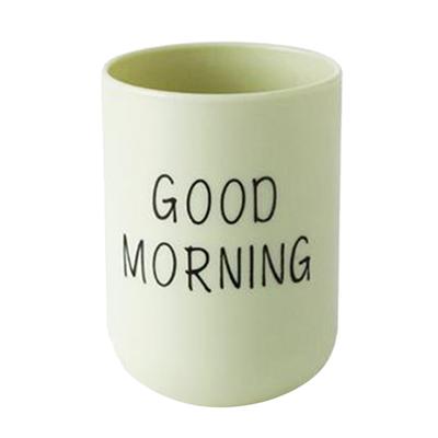 Bathroom Toothbrush Circular Cup Plain Cup Couple Tooth Cup Good Morning