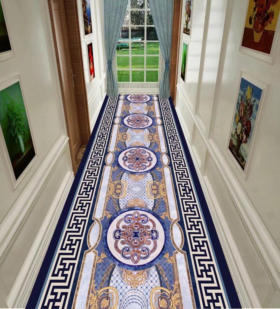 Bohemian Persia Style Long Corridor Carpet Luxury European Decoration Hallway Rugs Non-slip Floor Mats Stairway Runners Carpets