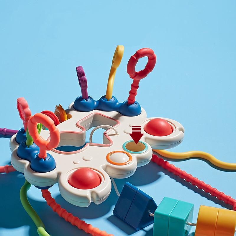 Montessori Toys for Baby Sensory Toys Crab Travel Toys Toddlers 1 2 3 Year Old Pull String Fidget Toys Birthday Gifts