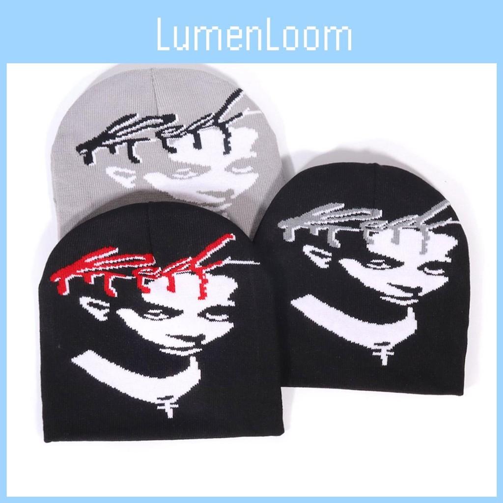 Fashion Portraits Figure And Letter Patterns Men Casual Knitted Hats For Winter