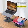 3 Layer Desktop Holder 360 Adjustable Foldable Phone Tablet Bracket Holder Aluminum Alloy Anti Slip for 11-17 Inch Notebook