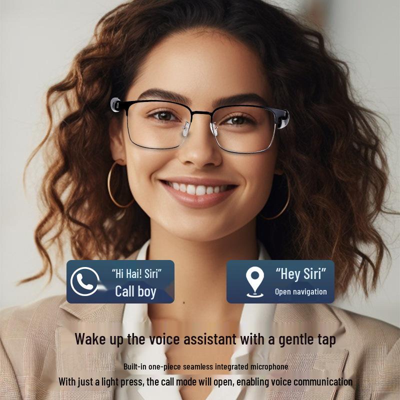 Bluetooth Smart Glasses with Photochromic Blue Light Lenses, Music & Call Features, Replaceable Lenses Sunglasses