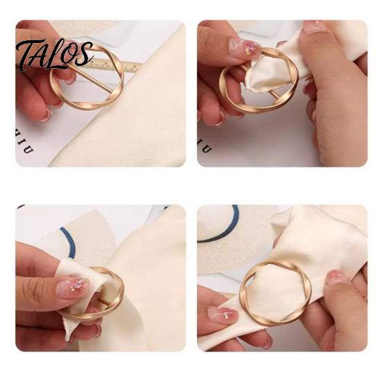 Clothing Styling Tool Shirt Ties Clips for Women, Multifunctional Scarf Ring And Slides, T-Shirt Waist Tightener Cincher Knot Clip Rings Large