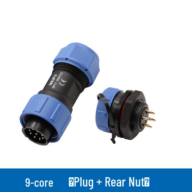 Weipu SP17 4-Pin Aviation Plug Mating Nut Socket Set, IP67 Waterproof Connector