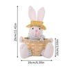 Egg Storage Basket Basket Bunny Doll Handmade Easter Rabbit Doll Candy Basket Bunny Ornaments for Spring Home Decoration Kids
