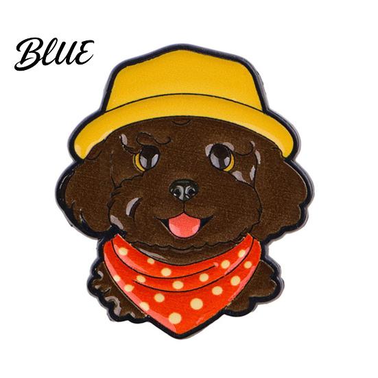 Elegant Textured Pin Cute Dog Enamel Funny Puppy Metal Brooch B