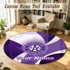 Round Rug Custom NameAustria Wien FC Pattern Non Slip Carpet Home Floor Decor