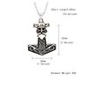 Vintage Stainless Steel Viking Quake Pendant Necklace Men's Celtic Viking Warrior Jewelry