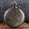 Cosplay Vintage Pocket Watch Anime Game Figure Wolf Head Quartz Watches for Fans Gifts