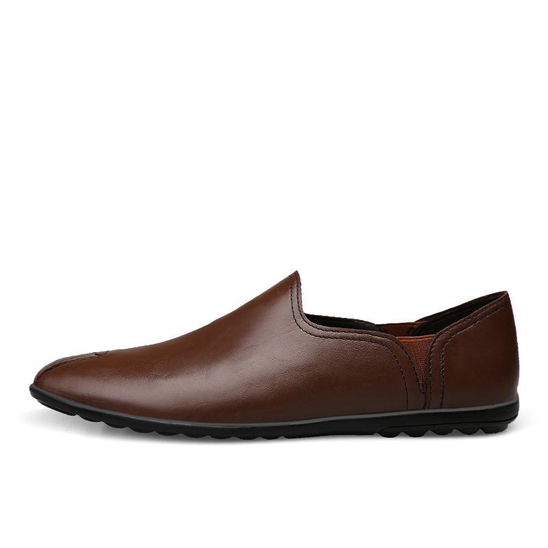 New men's leather shoes business casual breathable hollow cowhide men's shoes simple going out comfortable low-top leather shoes foreign trade