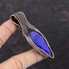 Faceted Blue Sapphire Pendant Copper Wire Wrapped Gemstone Pendant Handmade Copper Jewelry Designer Pendant Wire Wrap Jewelry Gift For Women