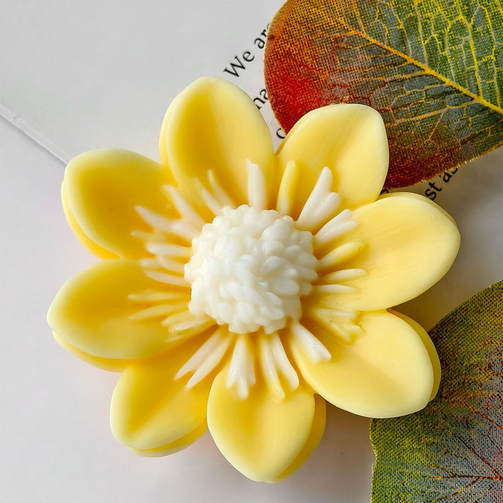 Flower Silicone Candle Molds Easy Demolding for Making Candle Soap Multipurpose Silicone Mould for Epoxy Resin Craft