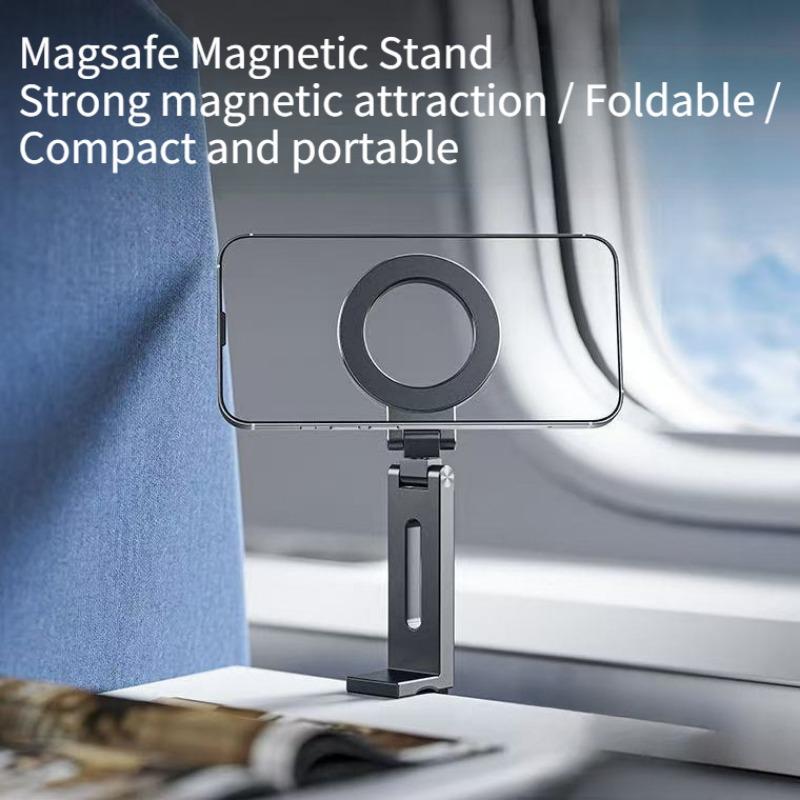 1PC Magnetic Mobile Phone Holder Plastic Folding Rotary Travel Portable Desktop Holder