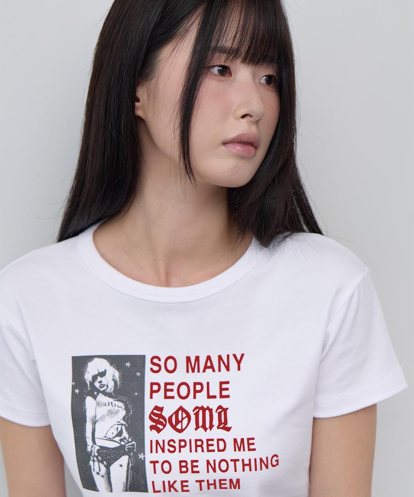 5OML People Slim Short Sleeve White