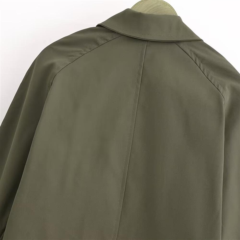 Women's 2024 Autumn/Winter Korean Loose Lapel Trench Coat