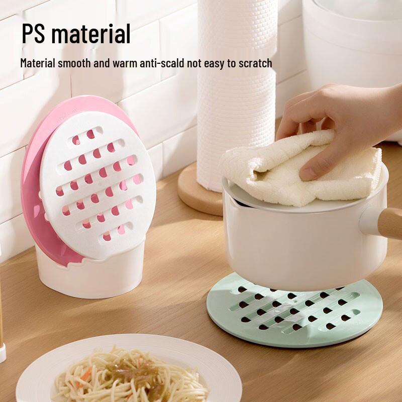 Tea Flower Round Heat Insulation Mats (2-Pack)