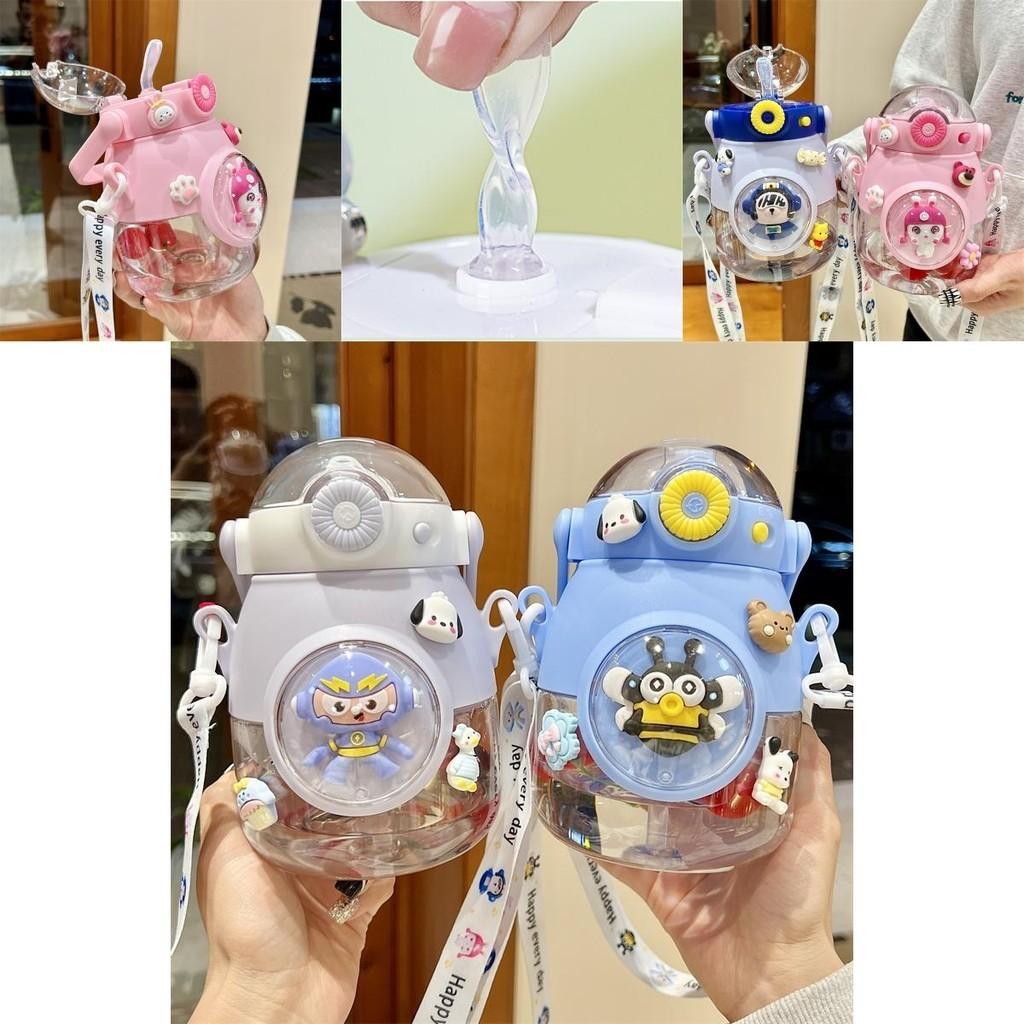 Large Capacity Children's Water Bottle With Straw Ideal For School And Outdoor Use