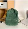 Women's Small Bag Japanese Solid Color Corduroy Schoolbag Female Student Backpack