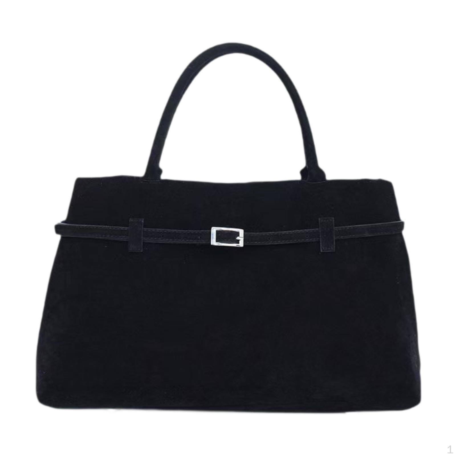 

Женская замшевая сумка-тоут для повседневного использования с вместительным дизайном Black