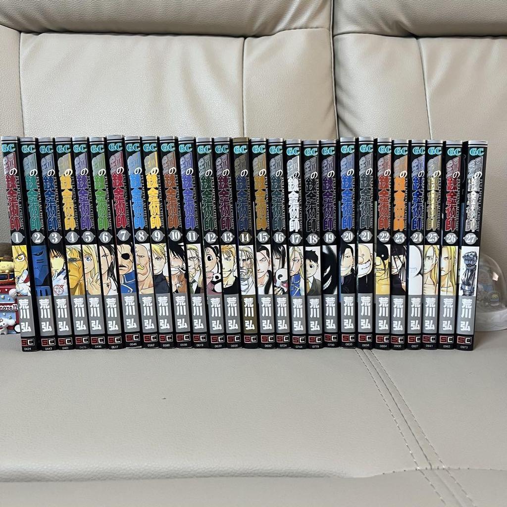 [USED] Fullmetal Alchemist by Arakawa Hiromu, All 27 Volumes. Rough Sketch Collection, Volumes 6-27, First Edition.