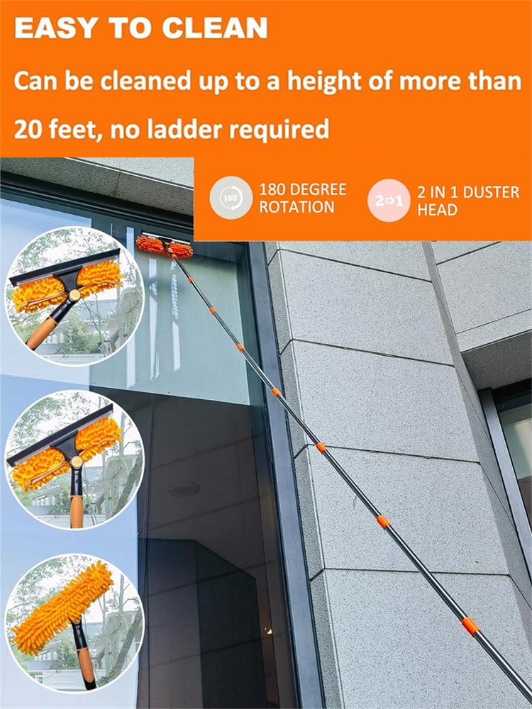 100CM-420CM ausziehbarer Spleißstab Bodenabzieher Haushaltsfensterreiniger Wischer Glasabzieher Fensterwischer Heimreinigungswerkzeuge