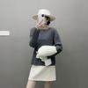 Cashmere Women's One-Shoulder Ribbed Loose Knit Sweater - 2025 Autumn/Winter Collection