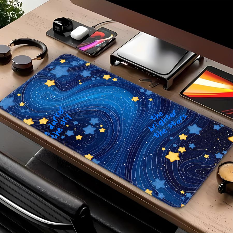 

overlock Mouse Pad Computer Laptop Pad Keyboard Mouse Pad Game Console Pad office Pad Desk accessories Blue Starry Night Sky 220x180x2mm