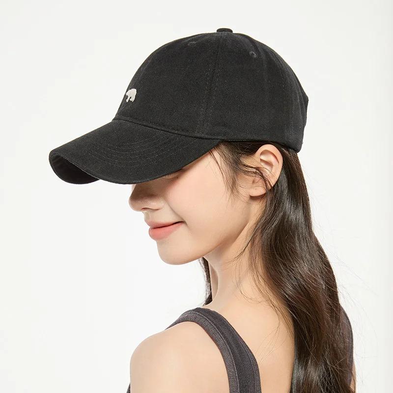 Summer Casual Hat Men Baseball Bear Polar Embroidered Sun Protective Visor Hat Hip Hop Breathable Outdoor Daily Wear Cap
