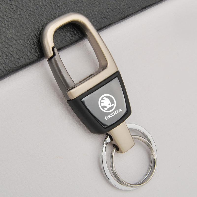 WVCL8 3D metal car shape LOGO key chain zinc alloy car gift jewelry keyring for Skoda octavia fabia rapid yeti superb octavia a5 a7