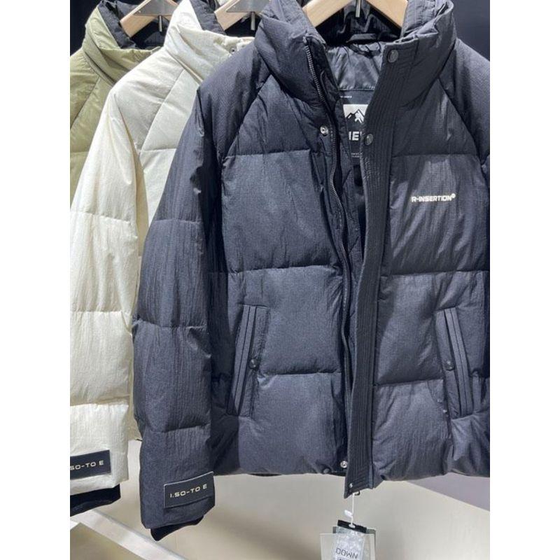 Export Tail Goods Trendy Stand-up Collar down Jacket Men's Winter New Arrival Fashion All-Matching Thickened Heattech White Duck down Coat Men