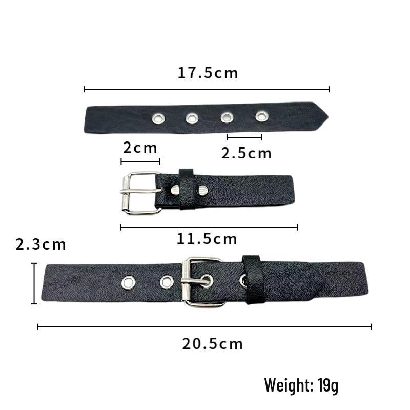 Metal Leather Buckle Collar Button & Decorative Belt Cufflink Snap Eyelet Accessories