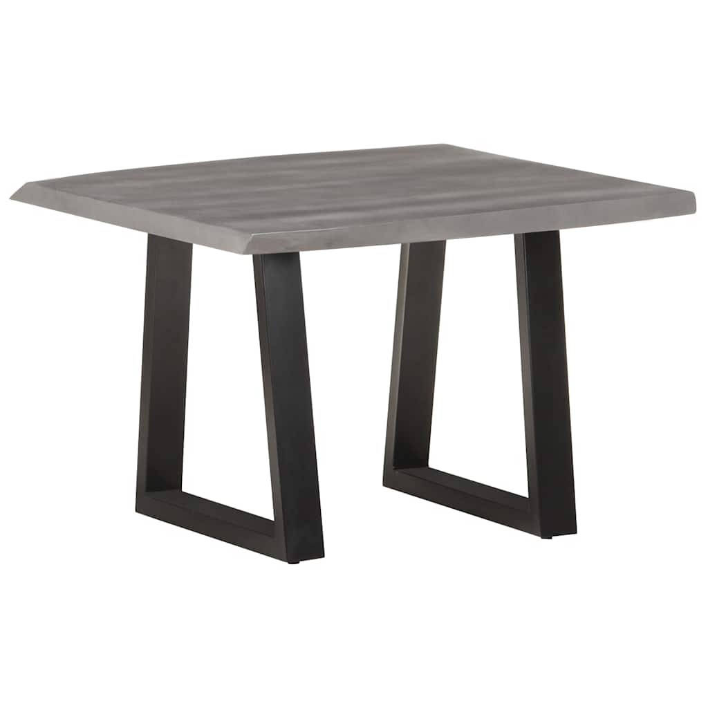 Coffee Table with Tree Edge 60 X 60 X 40 Cm Solid Acacia Wood