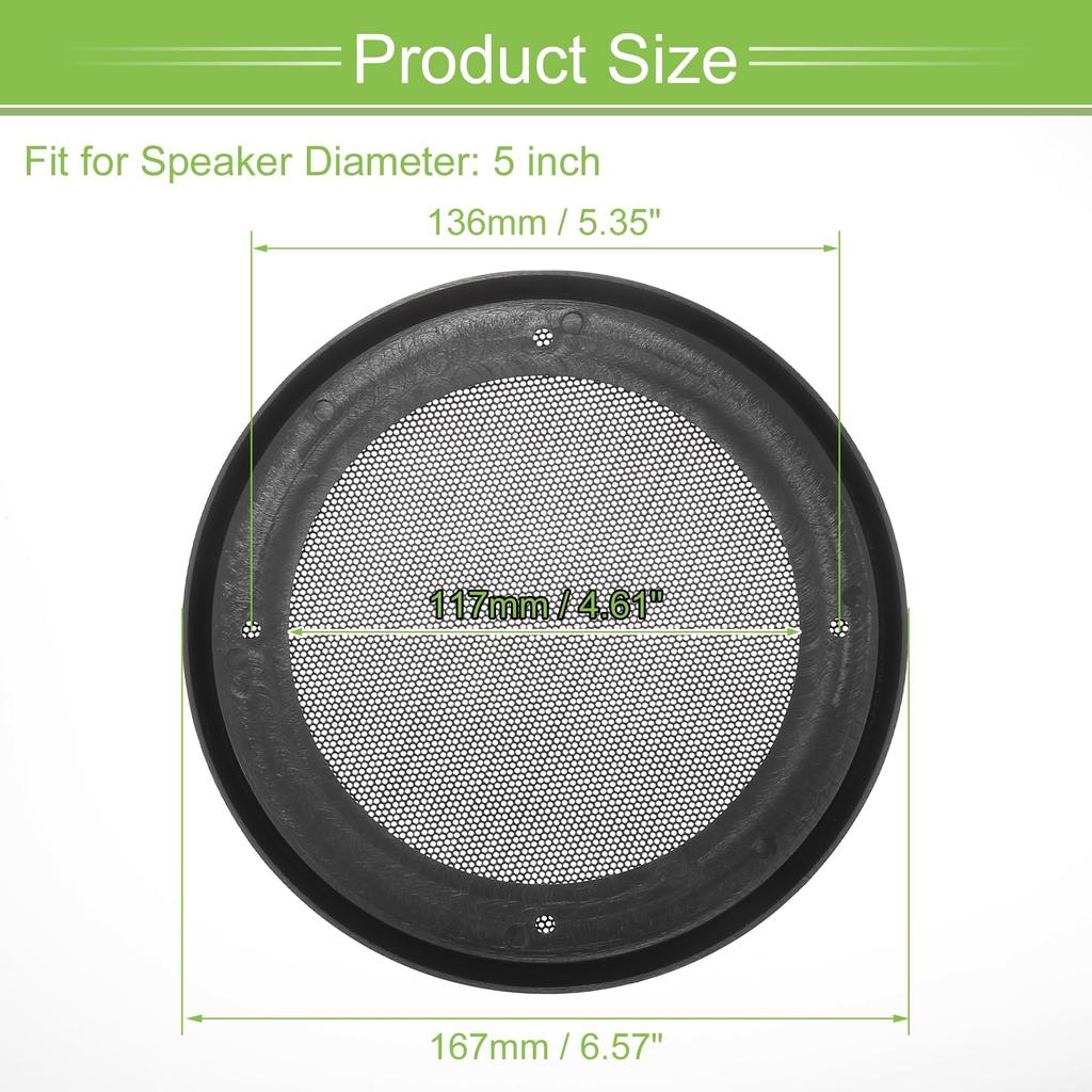 ACROPIX Universal 5" Car Speaker Grille Cover Mesh Round 5" Audio Speaker Subwoofer Guard