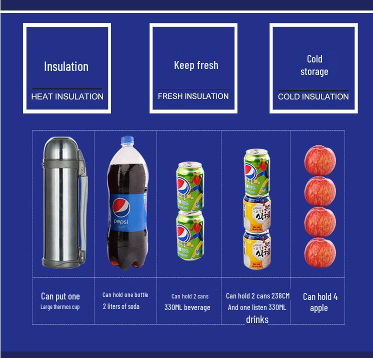 Crossbody Insulated Kettle Bag with Ice Pack - Oxford Cloth, Customizable Logo