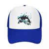 Orca Acuático Mar Océano Camisetas Superiores Ballena Asesina Gorra Casual Malla Gorras de Béisbol Ajustable Sombrero Hip Hop Verano Unisex Gorras de Béisbol