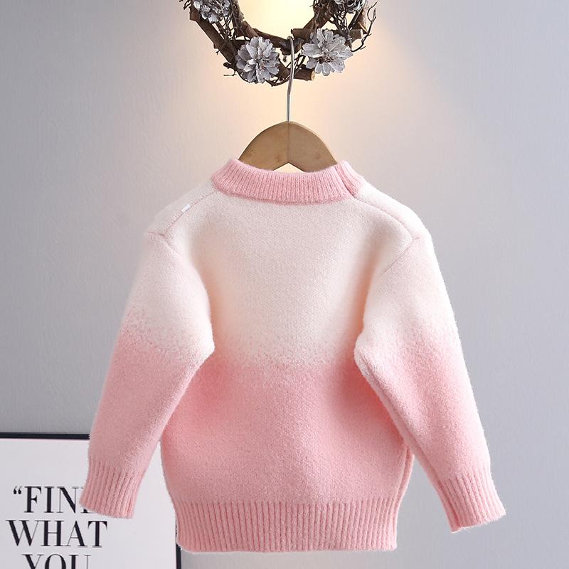 Girls' Sweaters Autumn and Winter Thickened Children's Winter Girls Butterfly Girls Tops