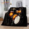 Kit de tambor musical, conjunto de instrumentos, cobertor de pelúcia macio, cobertor de flanela, cobertor para sala de estar, quarto, cama, sofá, piquenique, criança
