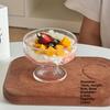 High Foot Glass Ice Cream Cup Round Nordic Style Creative Transparent Design Milk Fruit Yoghurt Bowl Cup Drinkware Home Applies
