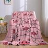 Cute Pink Cartoon Pig Printed Blanket Suitable for Sofas Beds Offices Travel Camping Chairs Warm Plush Blanket