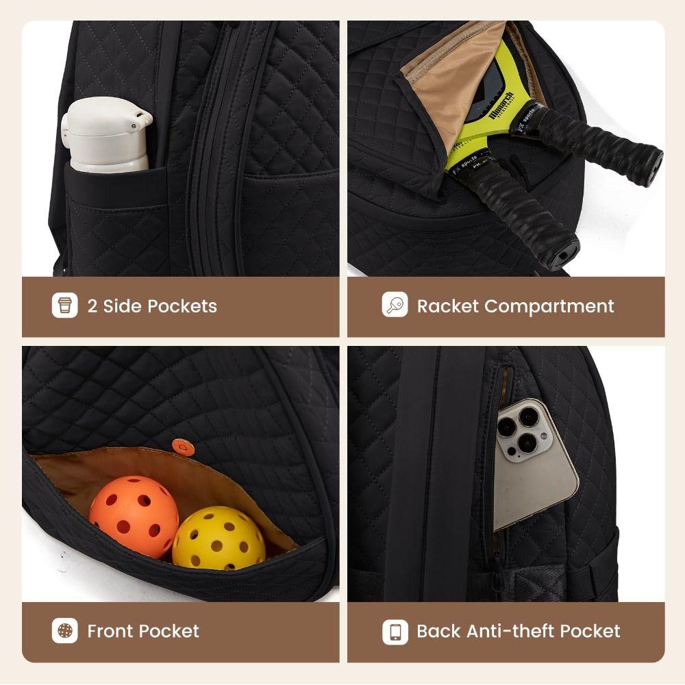 Large Capacity Tennis Bag Quilted Tennis Racket Bags New Sling Crossbody Backpack  Women Men